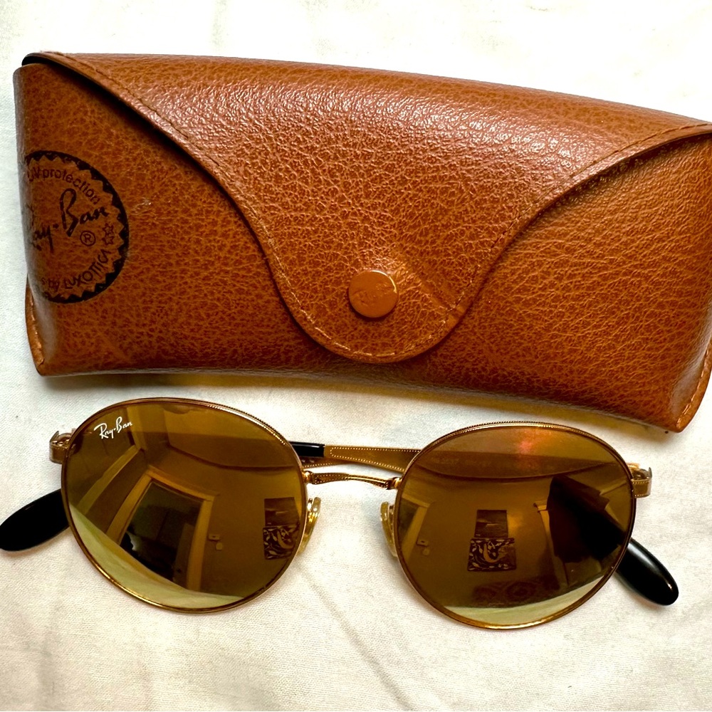 AUTHENTIC Ray-Ban RB3537 Round Frame Mirrored Sunglasses